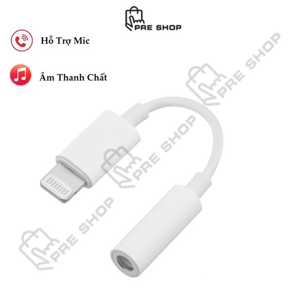 Cáp chuyển đổi từ Linghtning sang Jack 3.5 - Dễ dàng kết nối - Có mic đàm thoại, chất lượng âm tốt