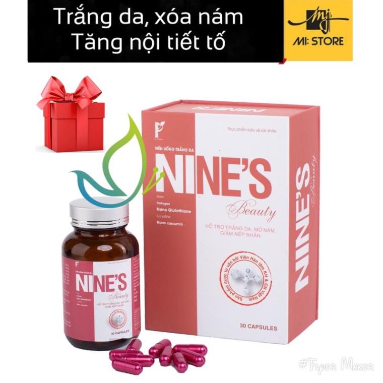 viên uống trắng da Nines beauty - đẹp da mờ nám xoá nhăn