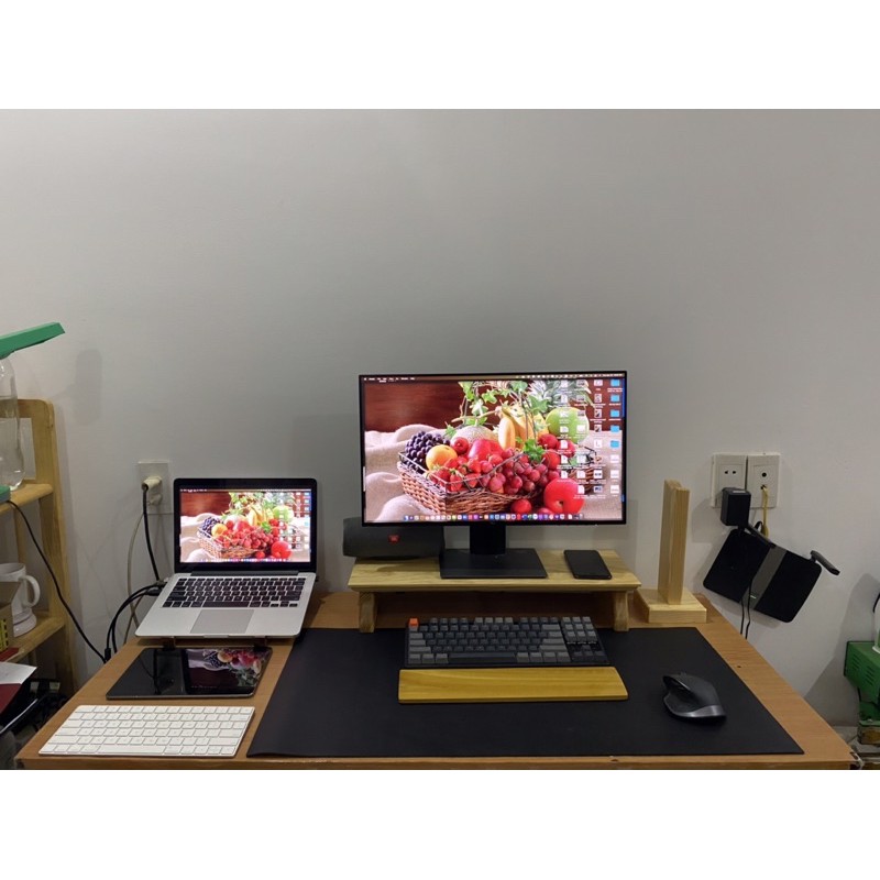 Kệ màn hình máy tính, laptop cho bàn làm việc bằng gỗ  - Tienichgo.com | BigBuy360 - bigbuy360.vn