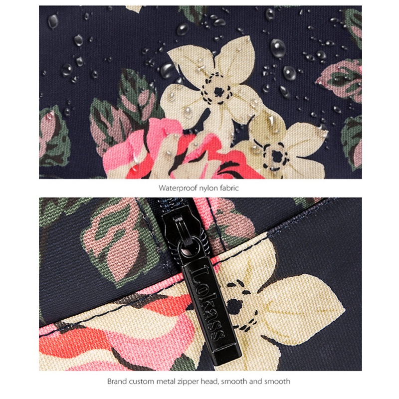 Túi Đựng Hộp Cơm Trưa Giữ Nhiệt Chống Thấm Nước Mềm Mại In Họa Tiết Hoa Xinh Xắn