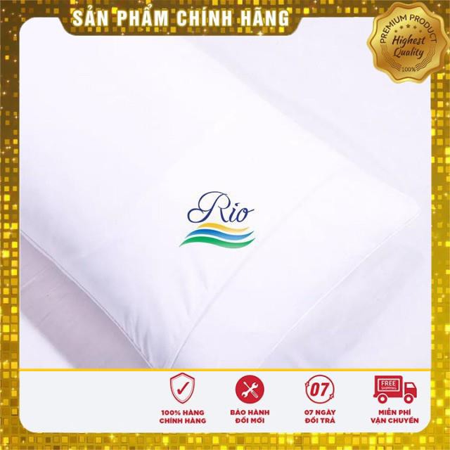 Vỏ gối Áo gối Cotton Riotex cho khách sạn trắng trơn 50x70cm, 40x60, vỏ ôm