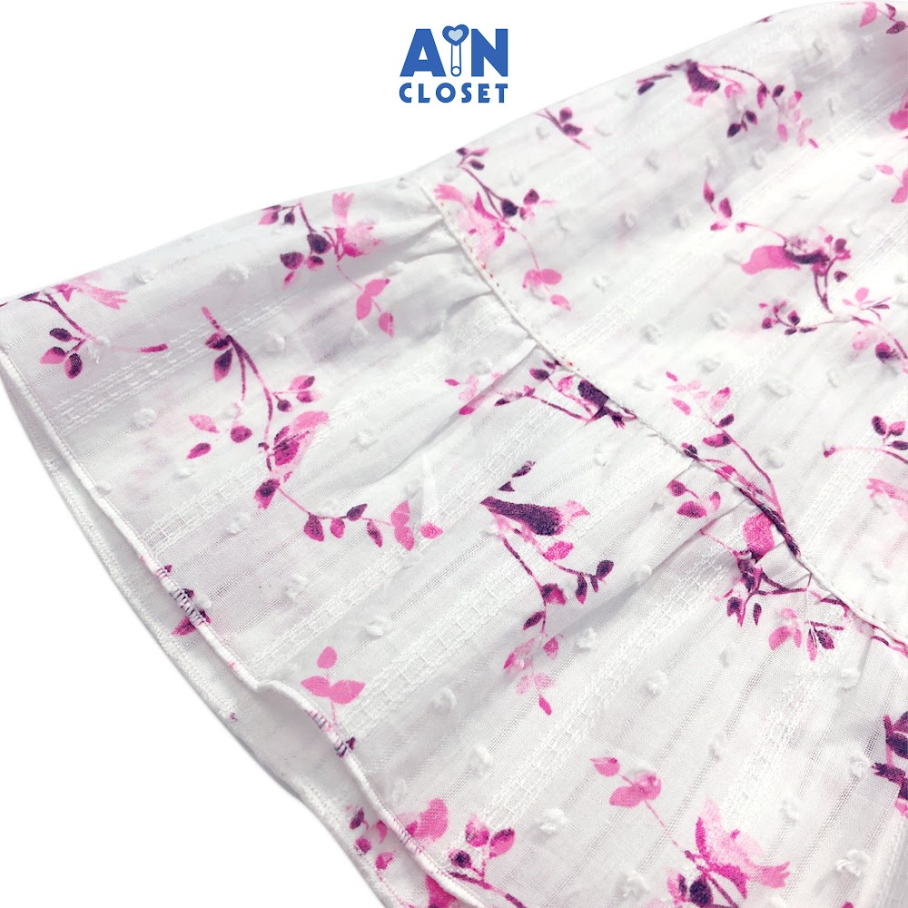 Đầm bé gái họa tiết Én hồng cotton hạt - AICDBGWV5UKF - AIN Closet