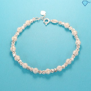 Lắc tay nữ bi bạc thật đẹp dễ thương LTN0146 - Trang Sức TNJ