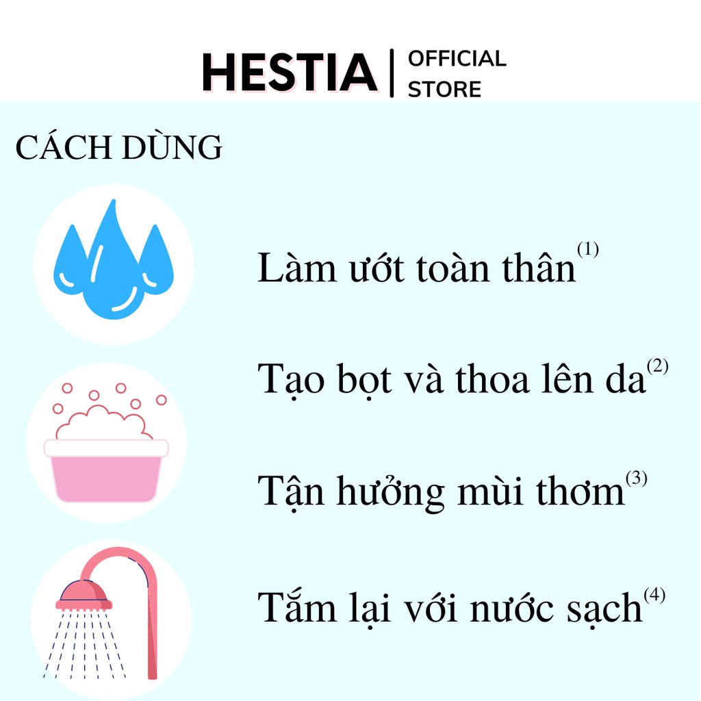 Sữa tắm nước hoa tesori trắng da 6ML gói dùng thử Tesori D’Oriente chính hãng chăm sóc sắc đẹp Hestia