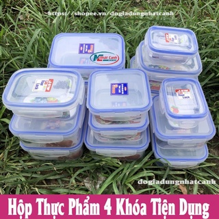 HỘP NHỰA BẢO QUẢN THỰC PHẨM có khóa 4 cạnh dùng được trong lò vi sóng
