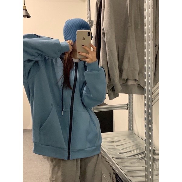 🌞 Áo khoác hoodie unisex nỉ bông cotton dưới 85kg gaustore - Áo khoác hoodie 4 sọc