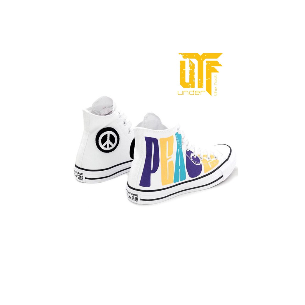 Giày Converse Chuck Taylor All Star Peace Hi Top trắng