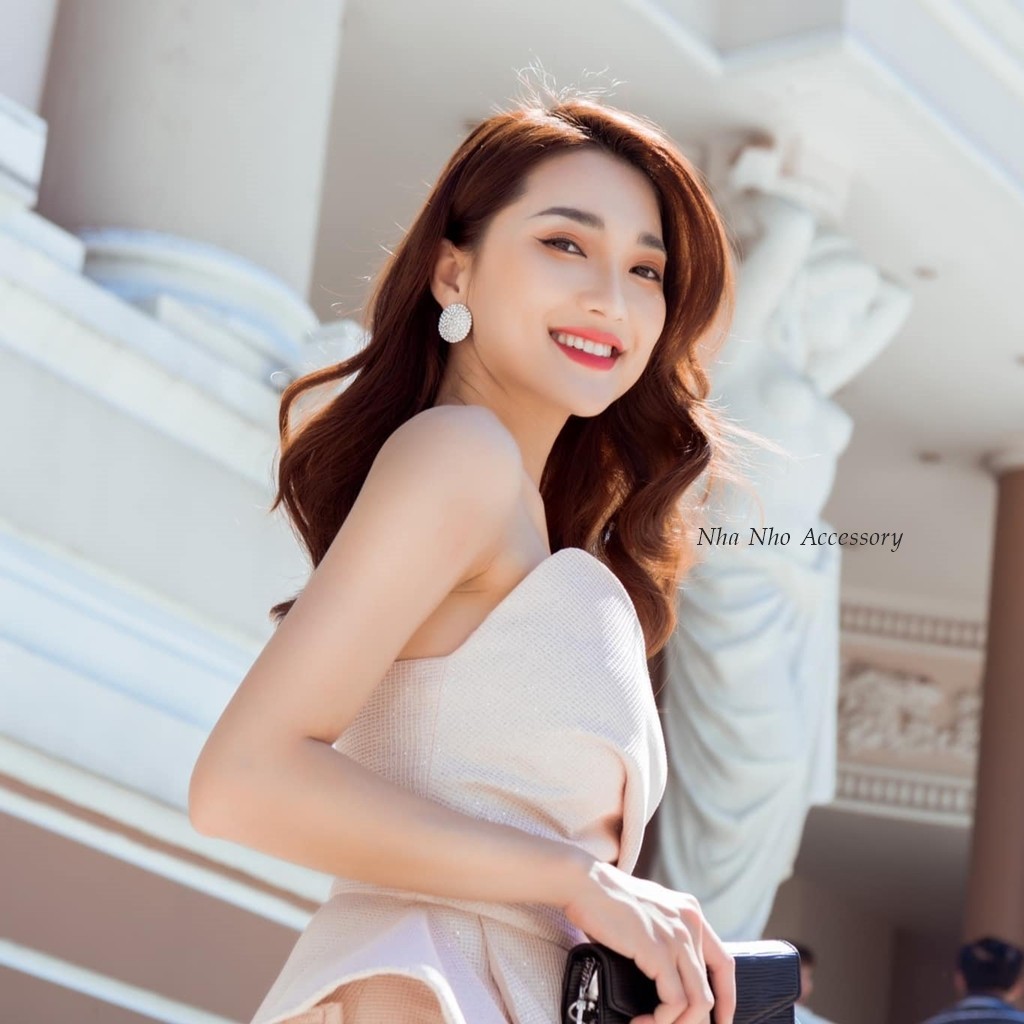 Bông Tai Tròn Moony Cô Dâu NHÀ NHỎ 1454