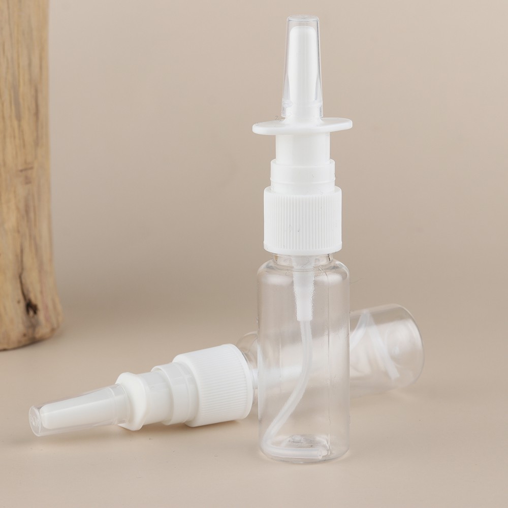 ROSE New Nasal Spray Pump Nose Medical Packaging Empty Plastic Bottles White Health Refillable Mist Sprayer