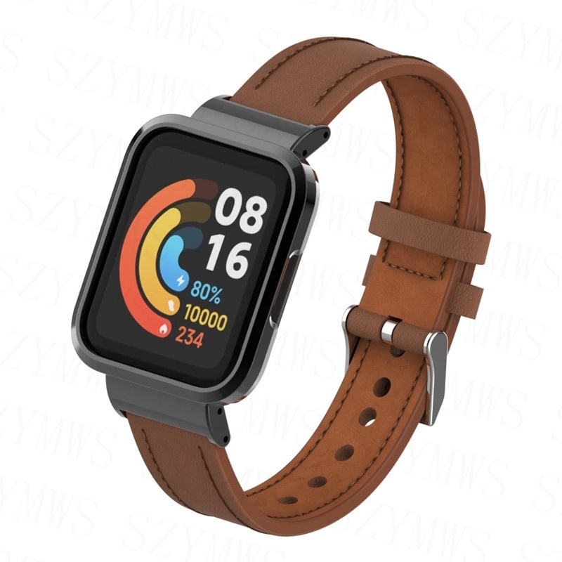 Dây Đeo Bằng Da Thay Thế Cho Đồng Hồ Thông Minh Xiaomi Mi Watch Lite / POCO 3 / 3 Active / 2 Lite