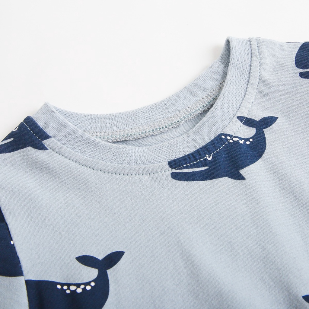 Set đồ 2 món SANLUTOZ gồm quần và áo làm từ cotton mùa hè dành cho trẻ em