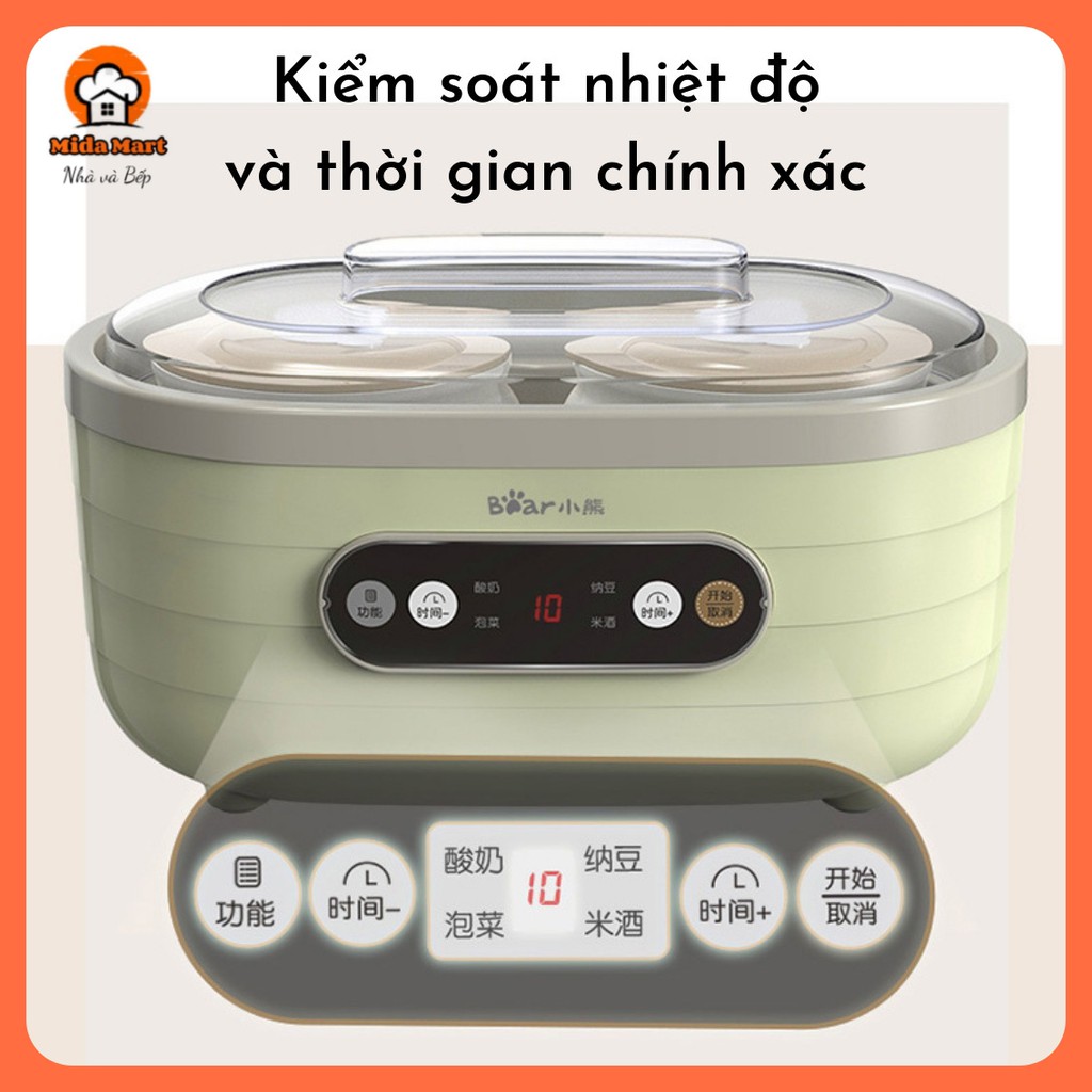 🔥 MÁY LÀM SỮA CHUA BEAR CHÍNH HÃNG SNJ-C10P2 BẢO HÀNH 6 THÁNG 🔥