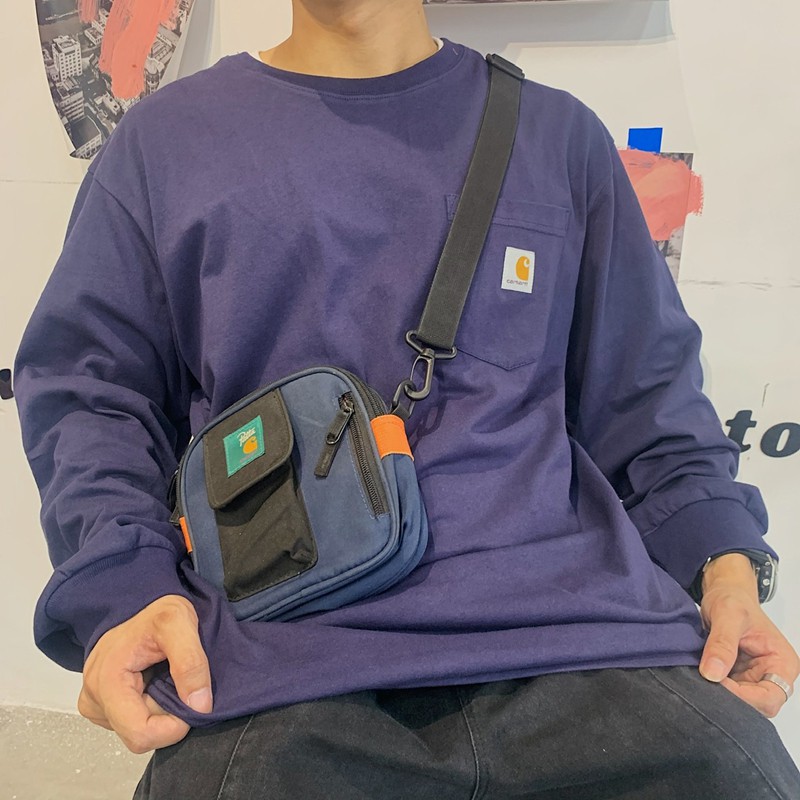 Carhartt carhartt classic small label pocket long-sleeved T-shirt tide brand ins couple solid color bottoming shirt