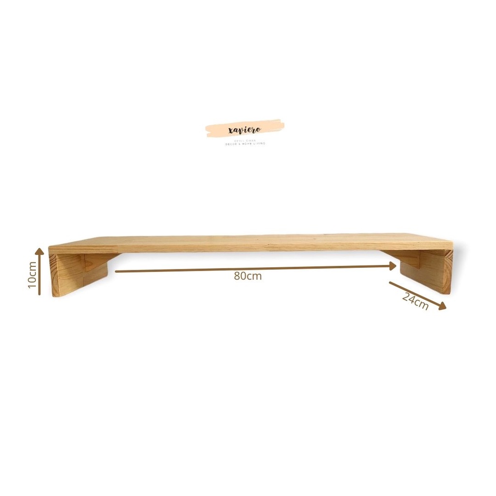 Kệ gỗ để màn hình máy tính màn hình tivi loại lớn 80*24*10 - Xaviero decor