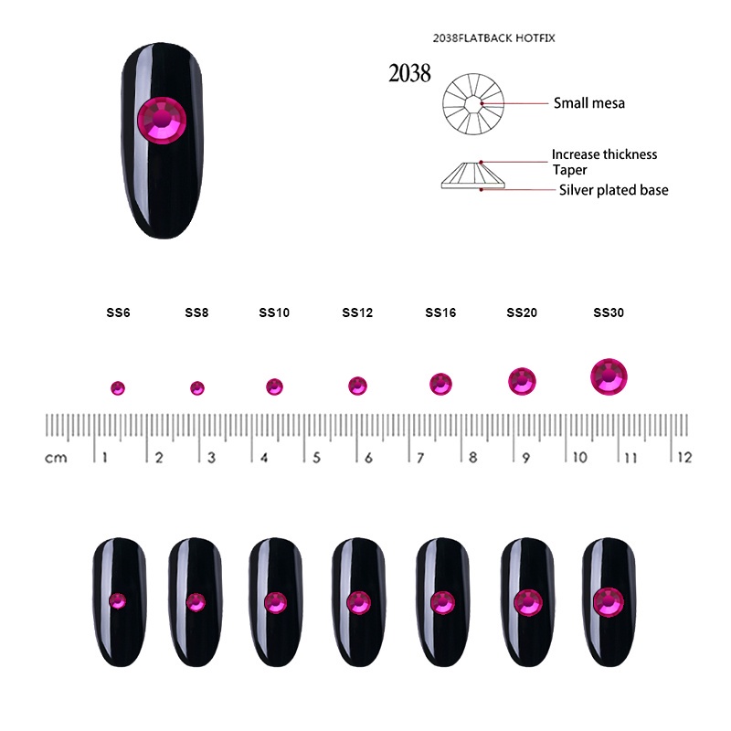 Hạt Đá Pha Lê 3D Lấp Lánh Trang Trí Móng Nghệ Thuật