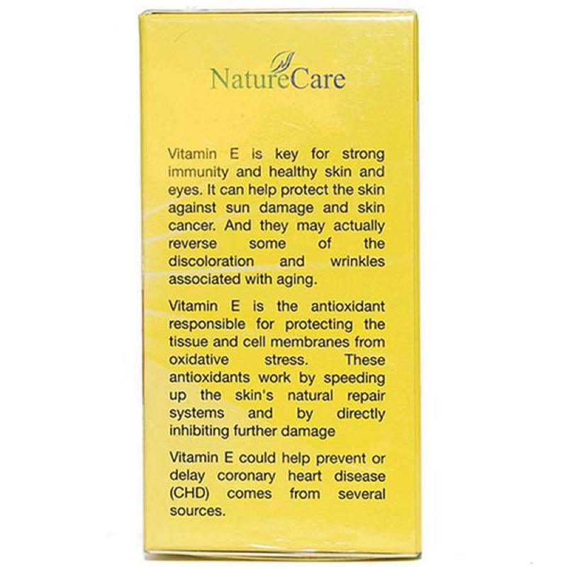 Viên Uống Natural Vitamin E 400 Iu Naturecare  Đẹp Da 60 Viên