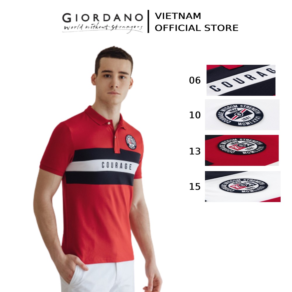 Áo thun ngắn tay có cổ Nam Giordano polo 01010322