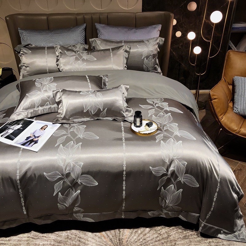 Bộ chăn ga gối gấm cao cấp in hoạ tiết sang trọng,bộ gấm 4 món cao cấp in hoa sang trọng và quý phái