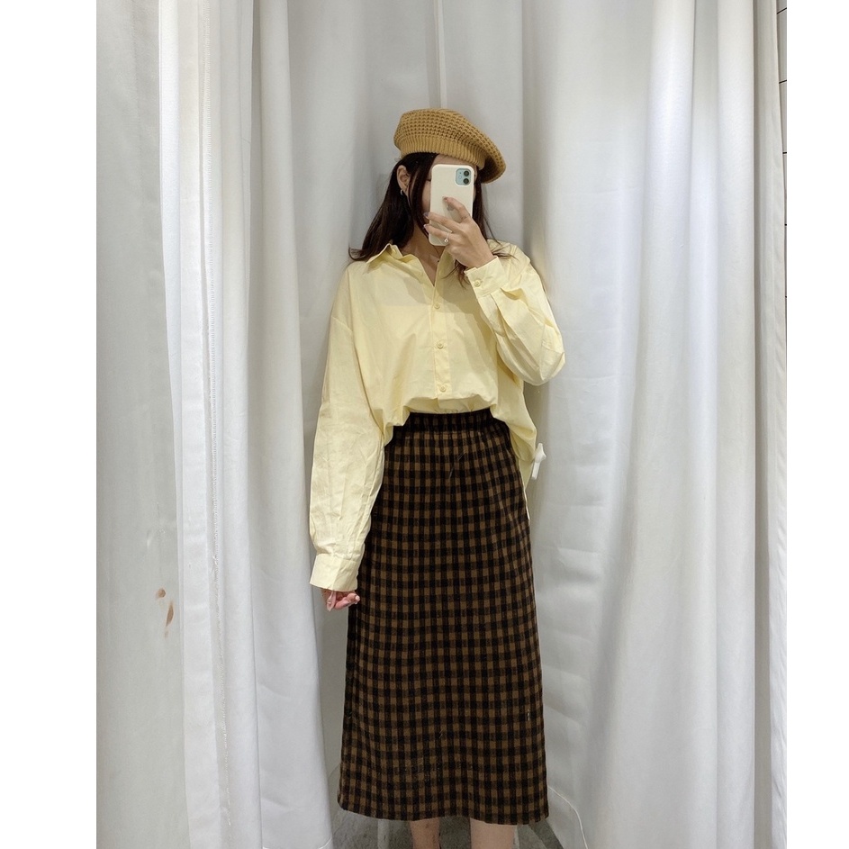 Áo sơ mi cotton pastel HQ - AV848