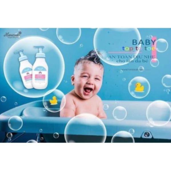Sữa tắm gội thảo dược an toàn cho bé Hana Baby top to toe wash Hanayuki chính hãng 100%