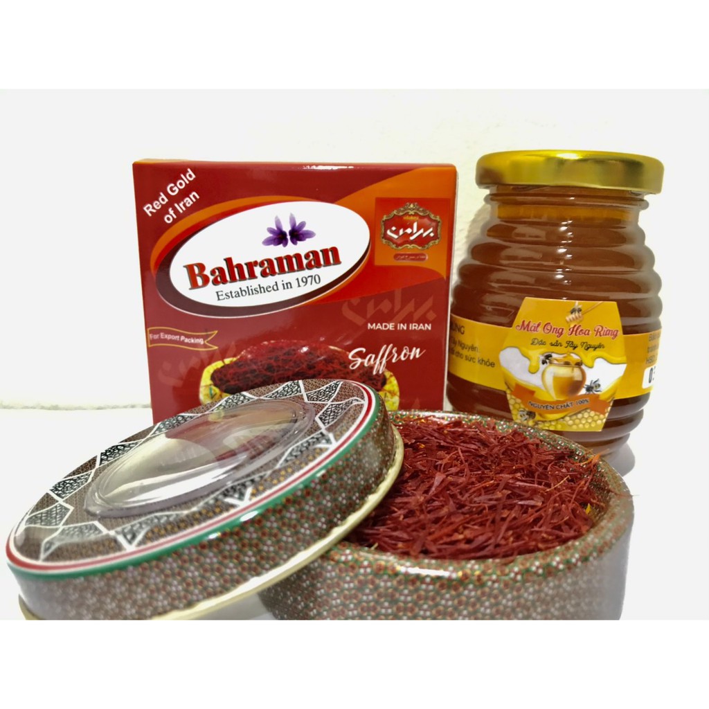 Safrron Bahraman Hộp 1gr Loại 1 Super Negin / Nhụy Hoa Nghệ Tây Iran hộp 1gr