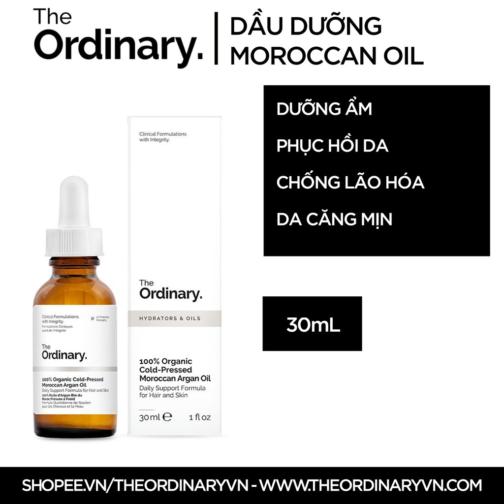 Dầu dưỡng The Ordinary - 100% Organic Cold Pressed Moroccan Argan Oil