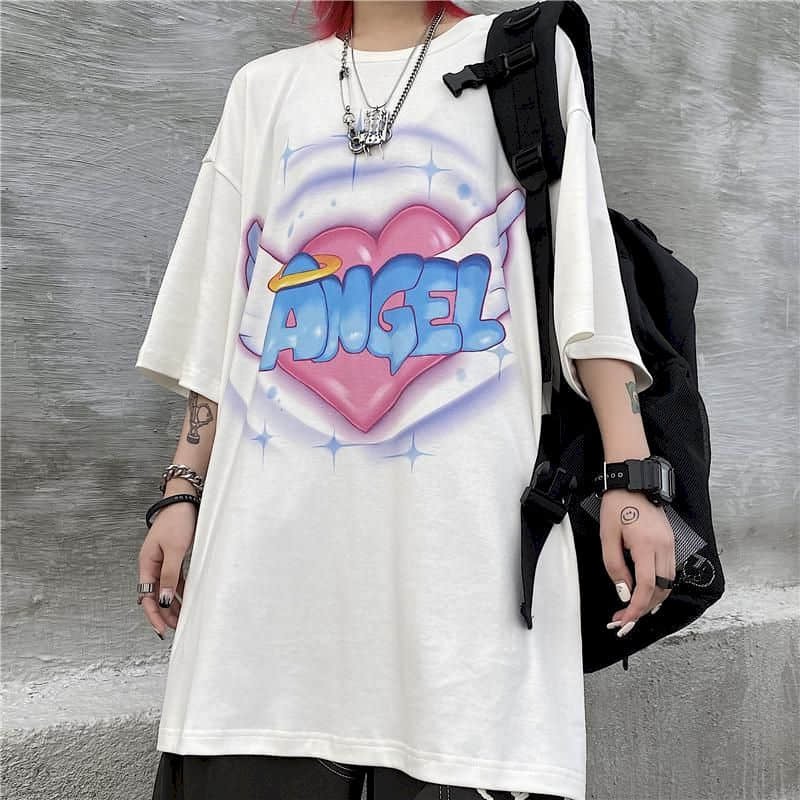 Áo thun tay lỡ form rộng unisex Tiger.86 AFR252 ANGEL