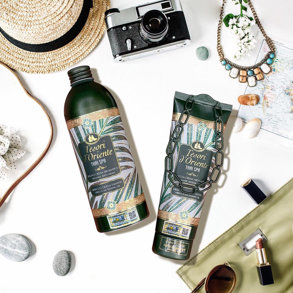 [ HÀNG CHÍNH HÃNG ] Sữa Tắm Nước Hoa Ý Cao Cấp Tesori d'Oriente Hoa Dâm Bụt và Tinh Dầu Tamanu - Thai Spa 250ml_500ml