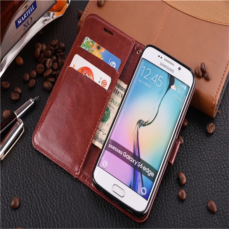 Bao da điện thoại kèm ngăn đựng thẻ tiện dụng cho Samsung Galaxy S6 Edge Plus