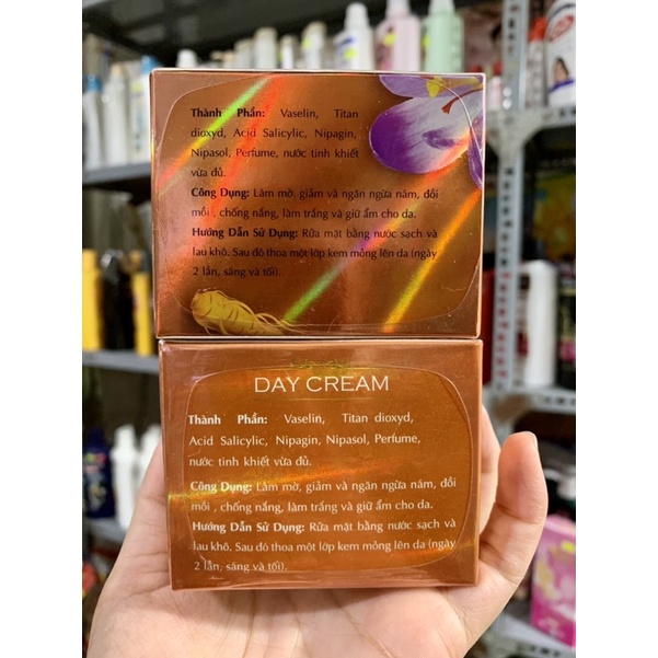 combo kem 5GF ngày và đêm giúp giảm nám-trắng da -chống nắng-giữ ẩm cho da ,1 hủ 20g