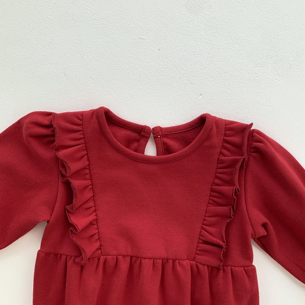 Set áo liền quần + mũ duyên dáng đáng yêu dành cho bé gái sơ sinh