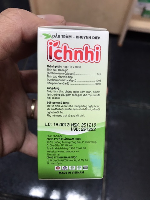DẦU TRÀM ÍCH NHI 30 ML