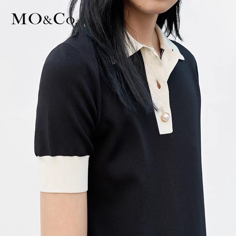 Đầm len tím Mo&Co