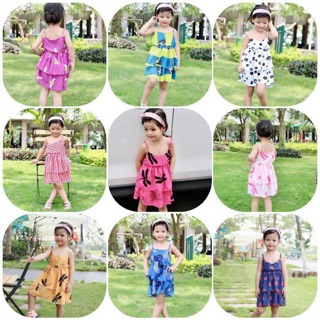 Combo đầm voan cho bé gái