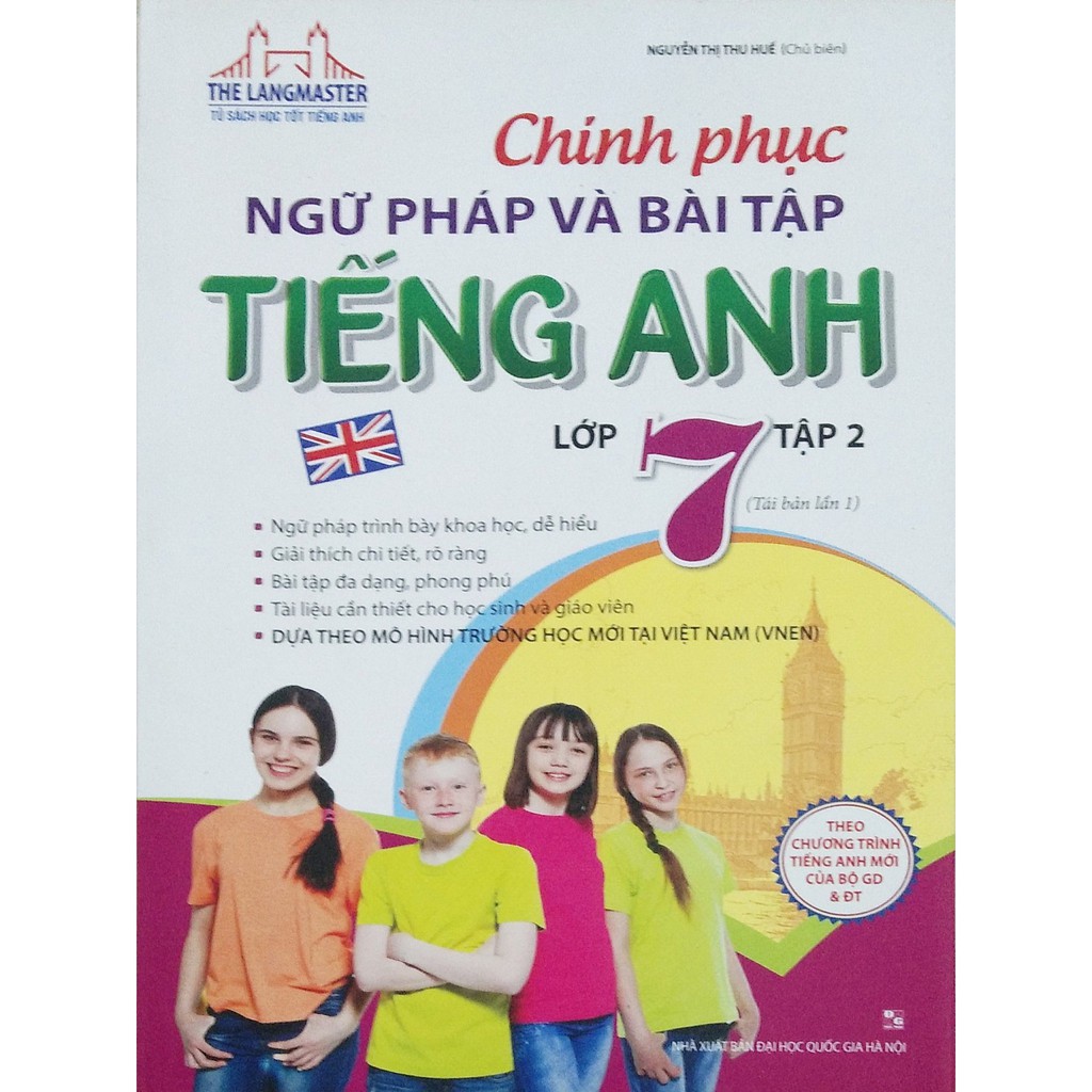 Sách - The langmaster Chinh phục ngữ pháp và bài tập tiếng anh lớp 7 tập 2