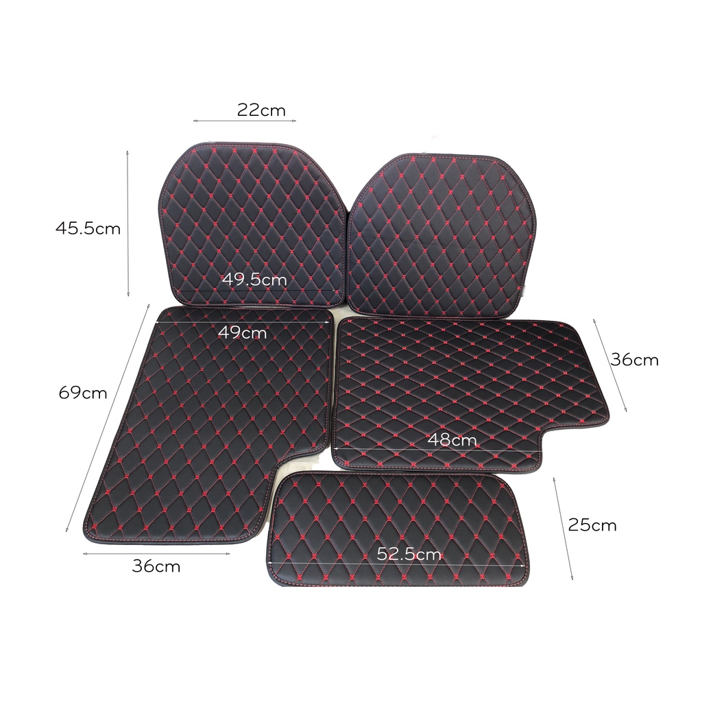 BỘ 5 TẤM LÓT SÀN XE Ô TÔ 4-5 CHỖ DA PU CAO CẤP