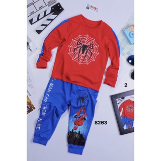 Đồ bộ dài tay siêu nhân Spider-man bé trai 3-10y