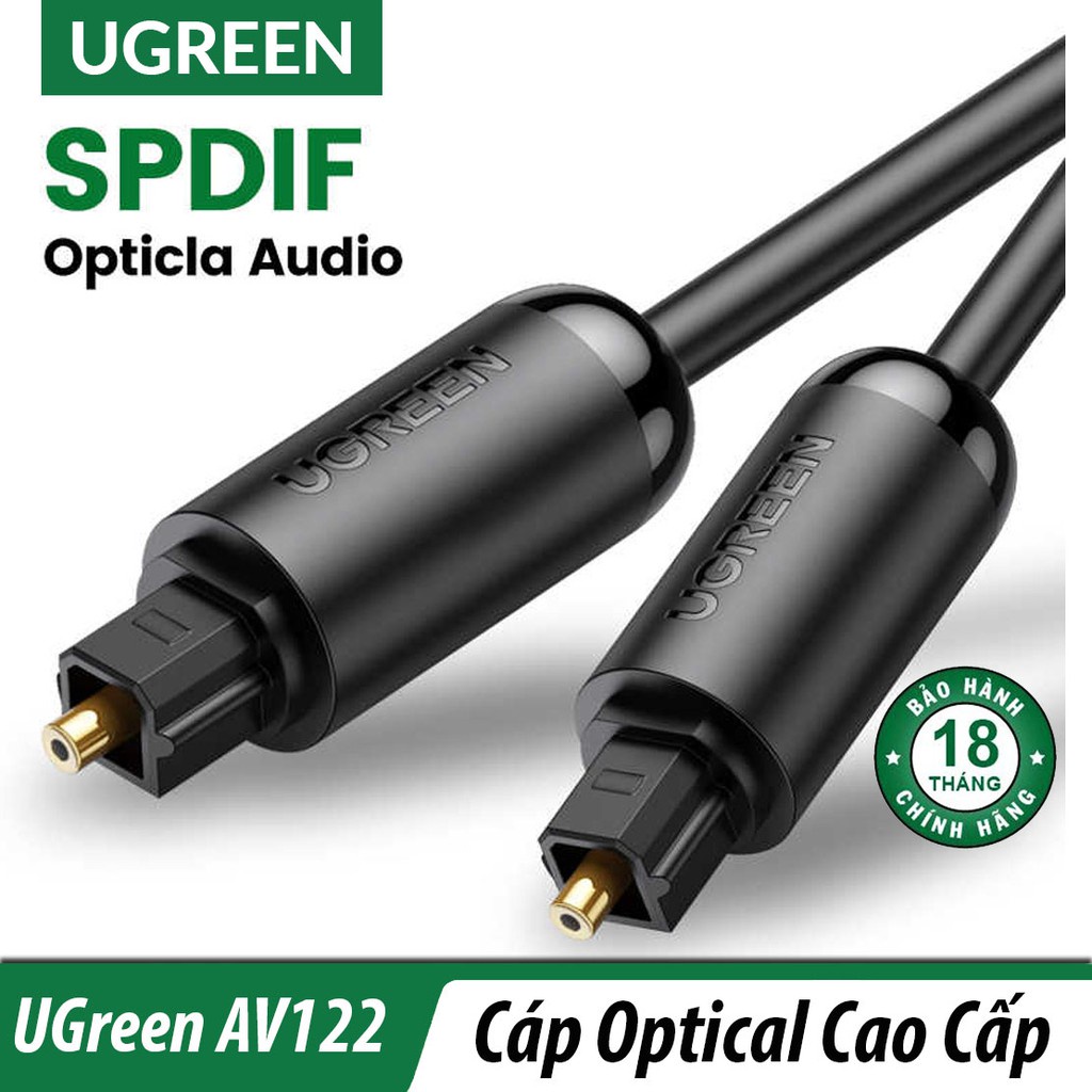 [Mã ELHACE giảm 4% đơn 300K] Cáp Audio quang Toslink,Optical âm thanh 5.1 Cao Cấp Ugreen 70890 70891 70892 70893 AV122