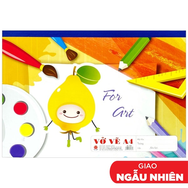 Vở Vẽ A4 3828 - Giấy Trắng (Mẫu Màu Giao Ngẫu Nhiên)