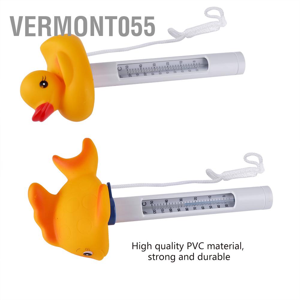 Vermont055 Cartoon Mini Floating Water Thermometer for Swimming Pool Spas Fish Tank Aquarium