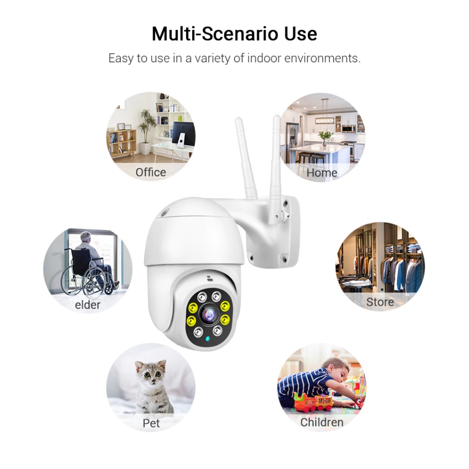 Camera IP Ngoài Trời AI Theo Dõi Giám Sát Thu Phóng Kỹ Thuật Số 4X, Chống Nước IP6 – Bảo Hành 12 Tháng | BigBuy360 - bigbuy360.vn