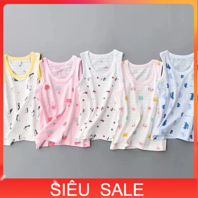 Set 3 chiếc áo ba lỗ thông hơi xuất Nhật bé trai 2-7 tuổi