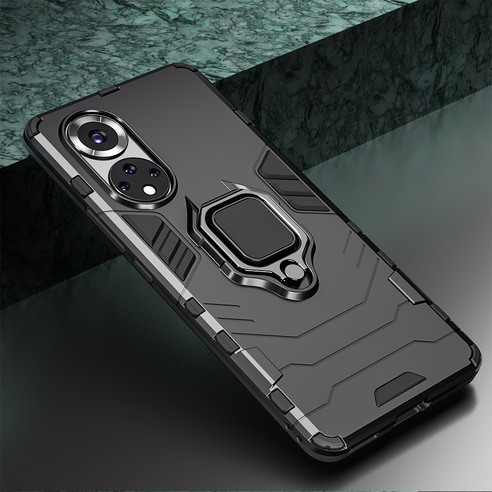 Ốp Điện Thoại PC Cứng + TPU Silicon Kiểu Giáp Kèm Giá Đỡ Nhẫn Bằng Kim Loại Cho Huawei Nova 10 9 8 7 Pro 5G 9SE 8SE 7SE