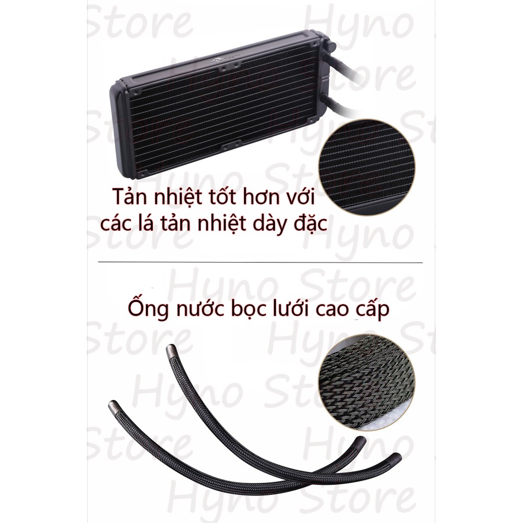 Tản nhiệt nước AIO Bykski 240 full led ARGB chất lượng cao - Hyno Store