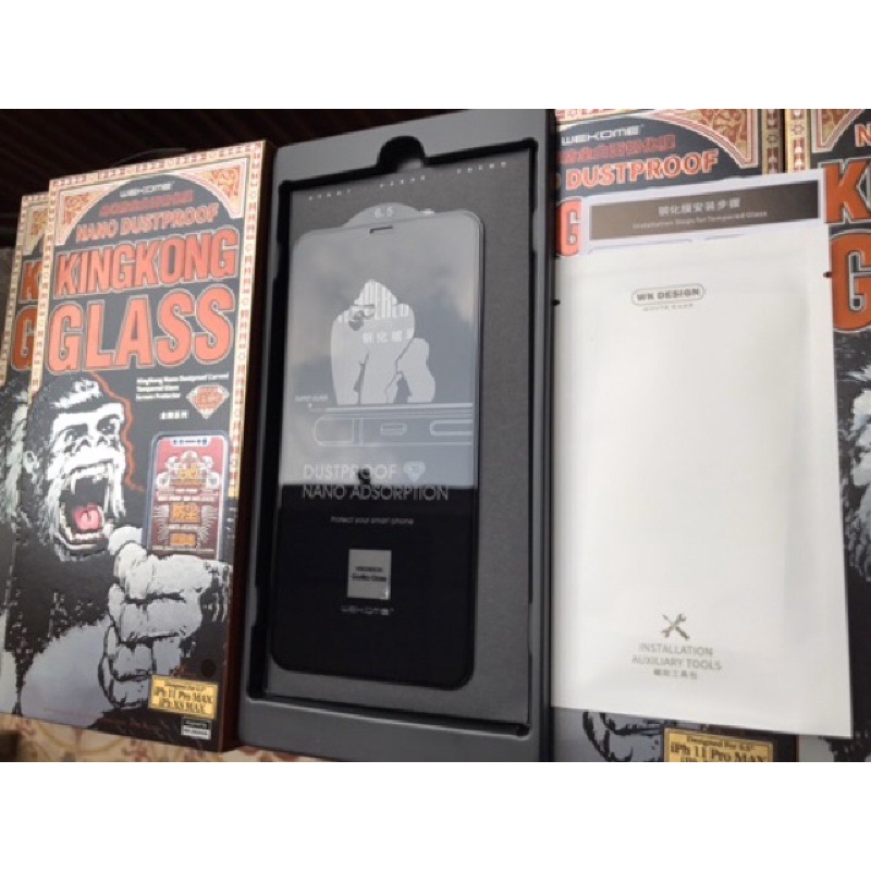 Kính cường lực kingkong nano chống bụi dễ dán WK cho iPhone 7plus đến 15 pro max