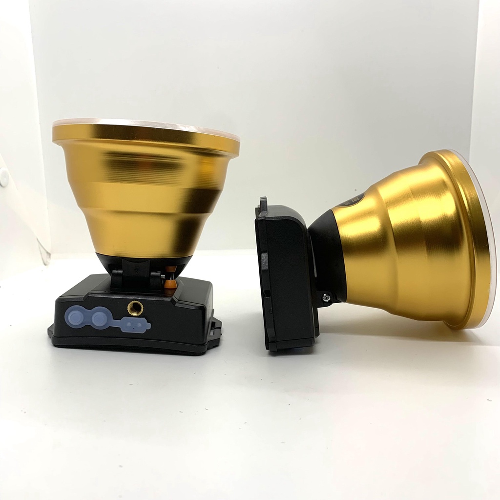 Đèn pin đội đầu siêu sáng, đèn đeo đầu Mango 5 Full sáng gom chiếu xa chóa lớn 10cm