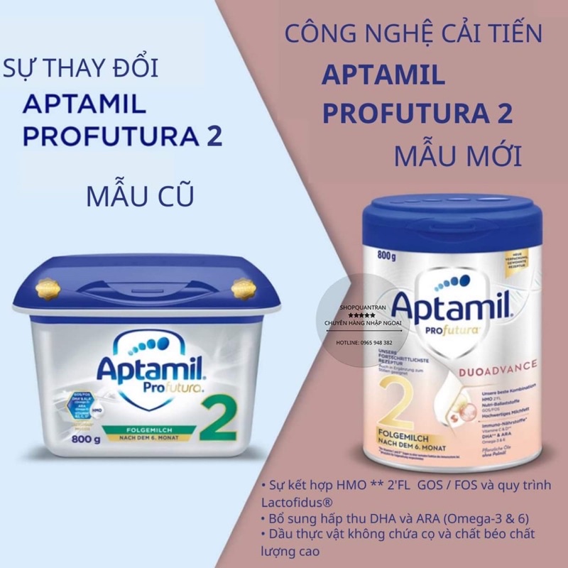 Sữa Aptamil Đức Bạc Pre,1,2 (Date 2023 Mẫu Mới) 800G Chính Hãng Giá Tốt
