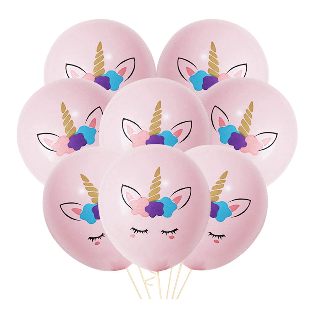 5 Bong bóng trang trí hình ngựa một sừng dễ thương