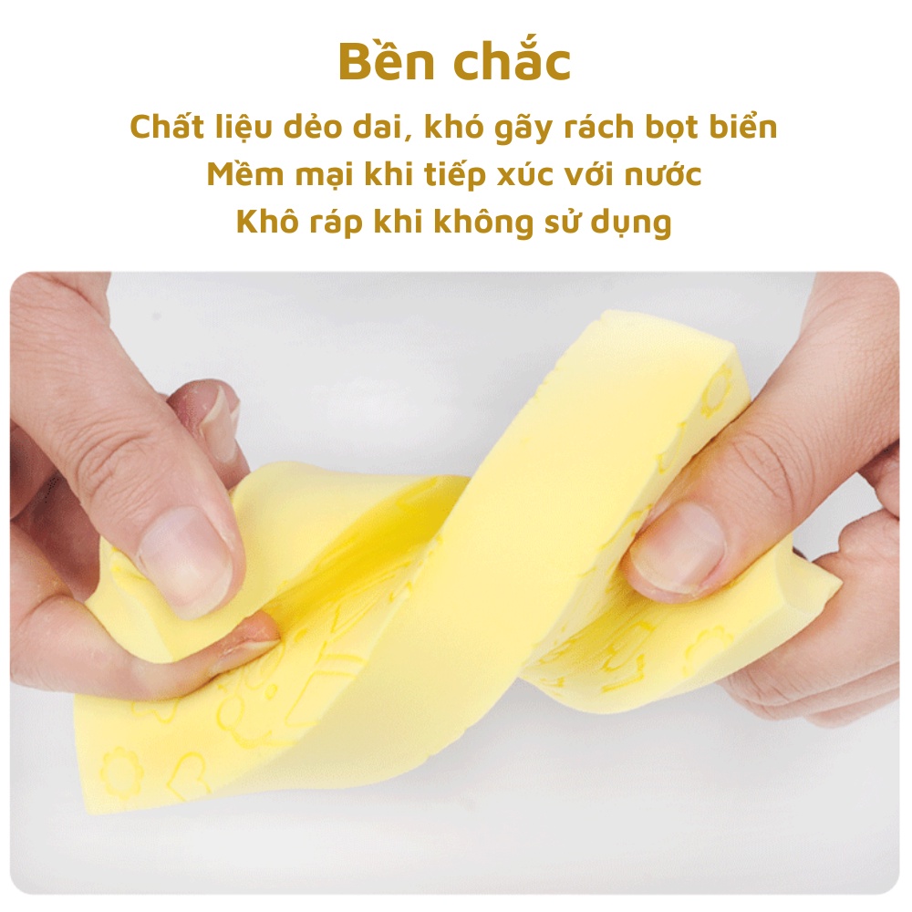 Mút bông tắm bọt biển tẩy tế bào chết làm sạch da dùng được cho da nhạy cảm