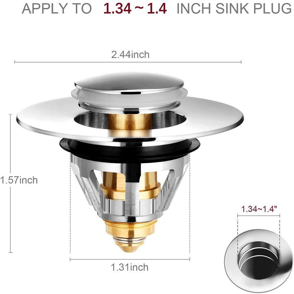 Nút Chặn Lỗ Thoát Nước Bồn Rửa Không Tràn Bằng Thép Không Gỉ Thông Dụng Cho Nhà